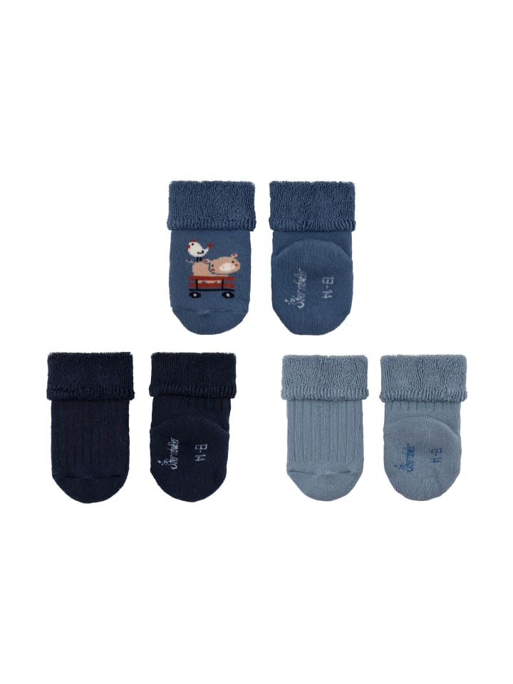 Sterntaler Baby Socken 3er-Pack Tiere in mittelblau günstig kaufen 18