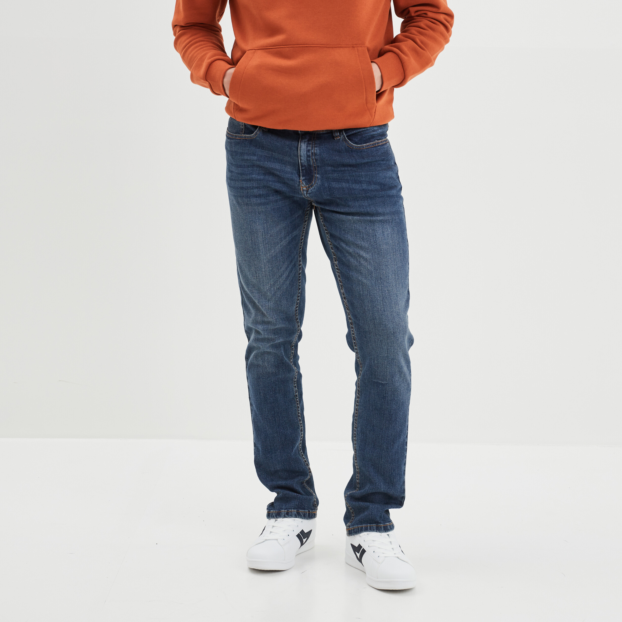 Jeans slim effet usé denim dirty homme | La Halle