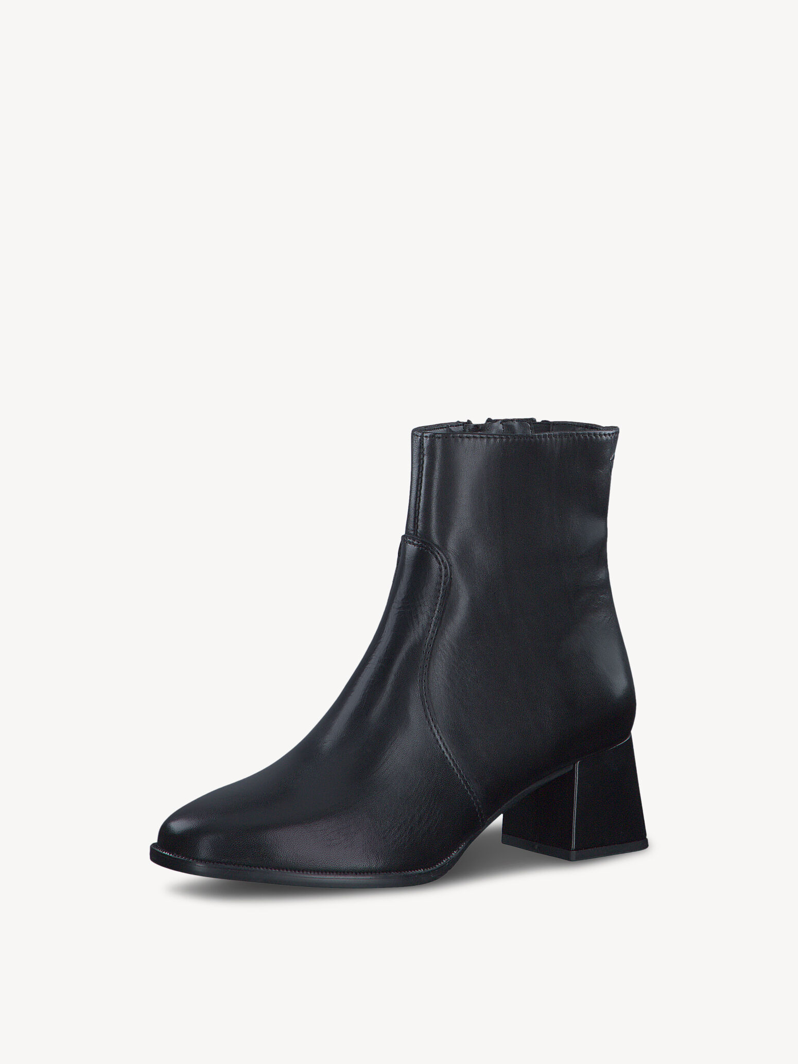 Bottine en cuir - noir
