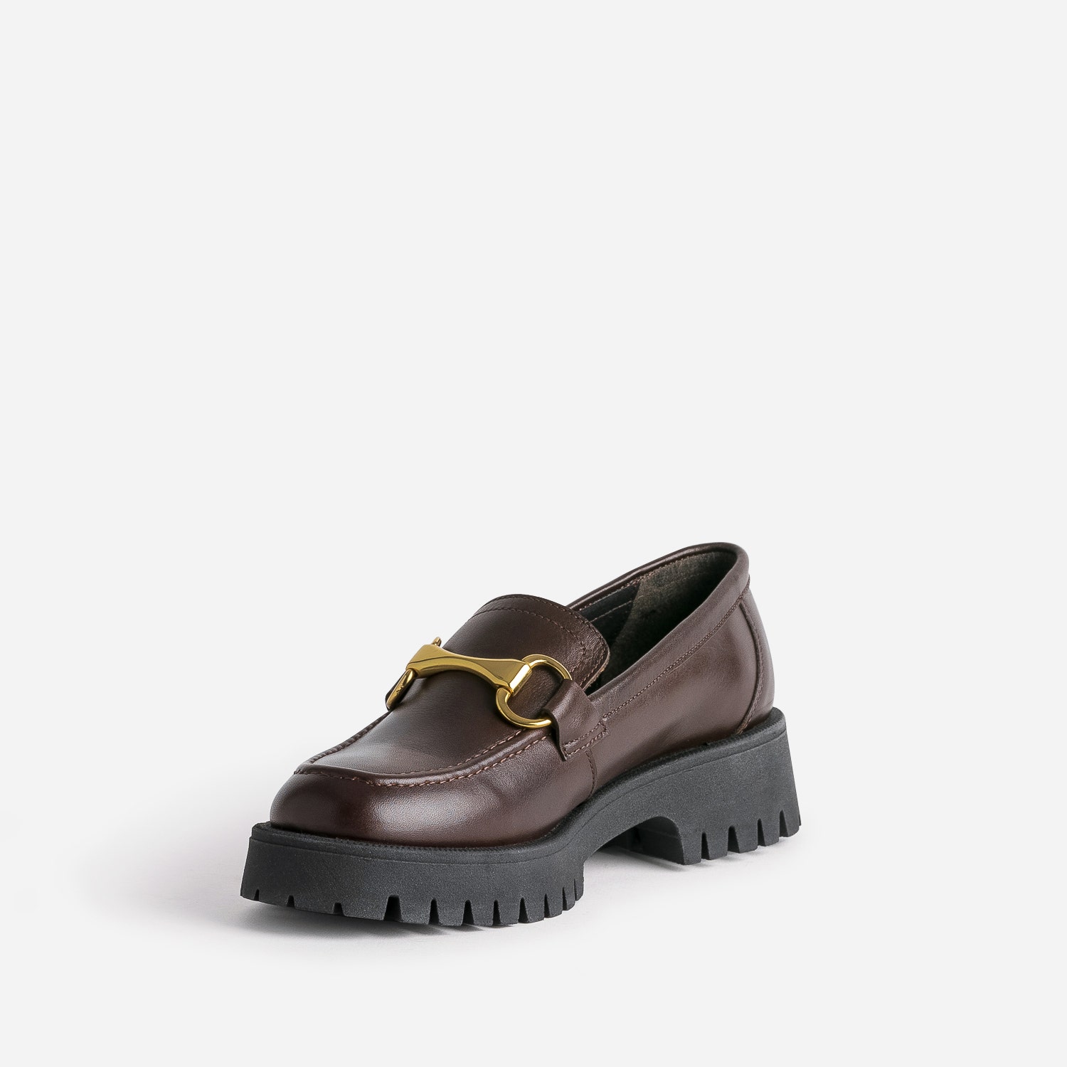 Mocassin TEXTO marron foncé éco-conçu cuir