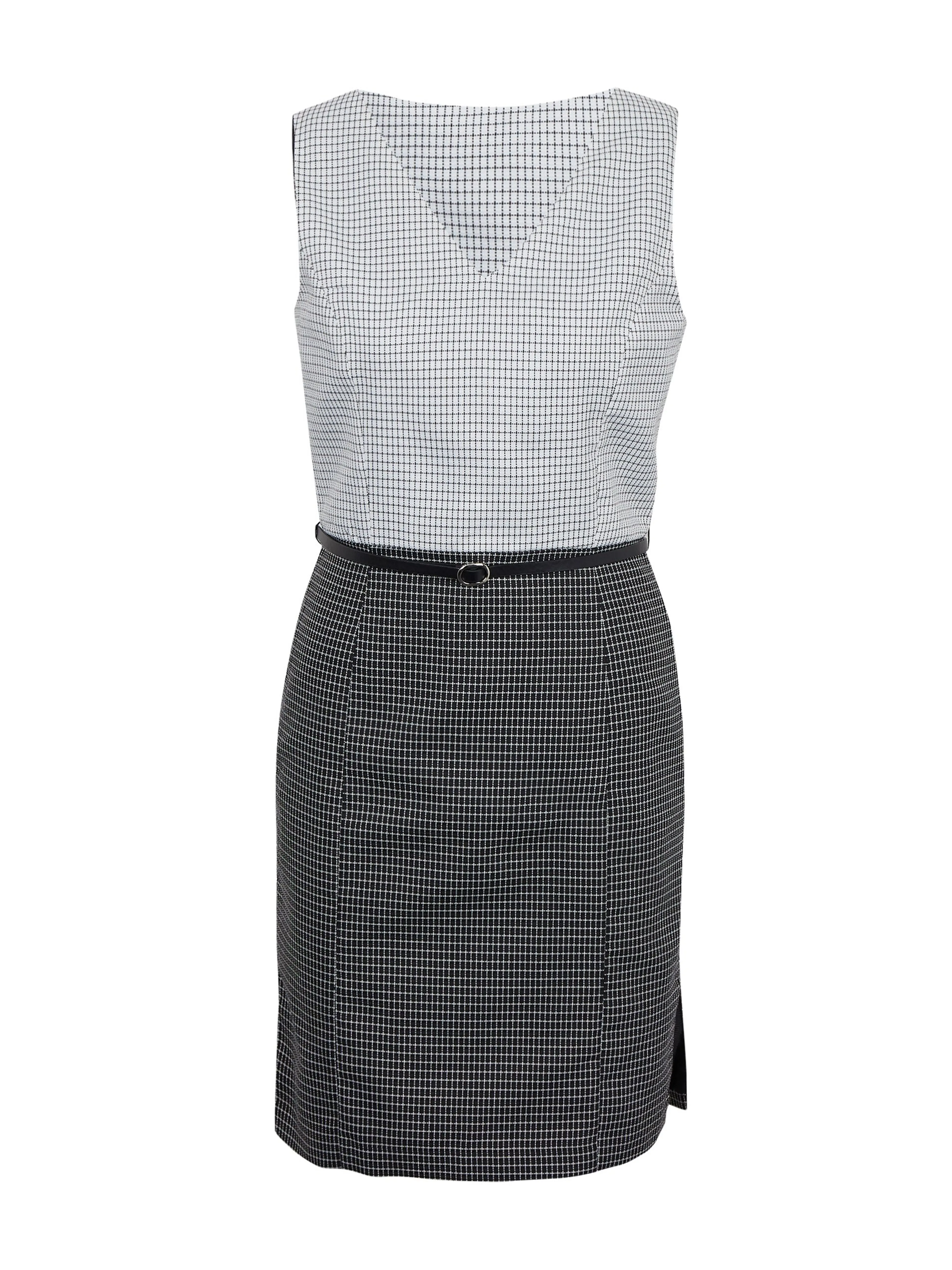 Grau-schwarz kariertes Damenkleid  ORSAY