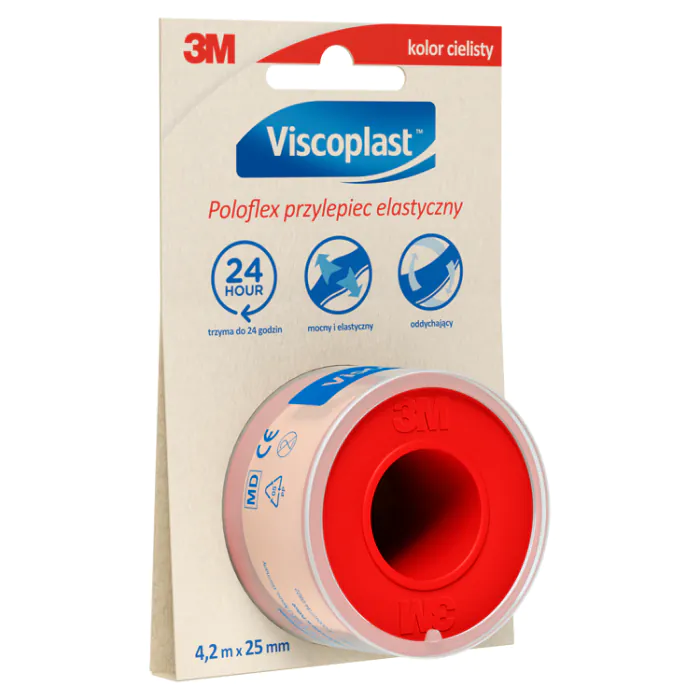 Fita adesiva elástica Viscoplast Poloflex, 0,025 x 4,2 m