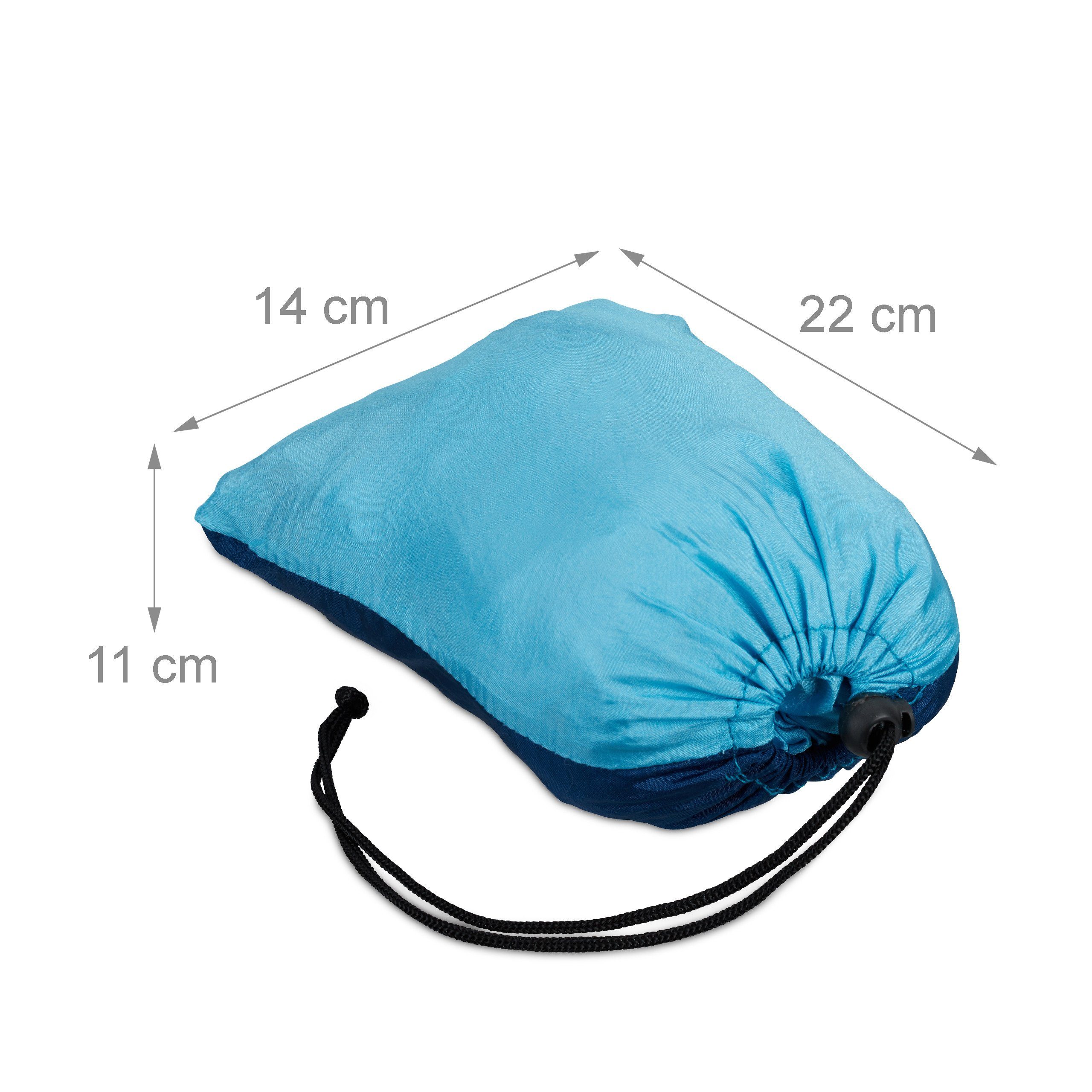 relaxdays Hängematte Hängematte Outdoor, Blau
