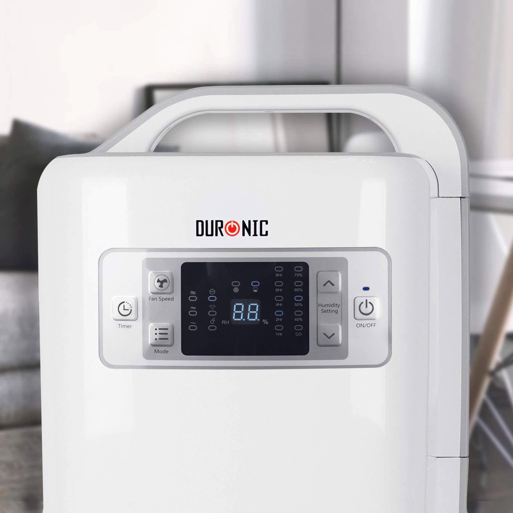 Duronic Luftentfeuchter, DH20 Luftentfeuchter, 20L/24h Dauerbetrieb, 330W, 4L