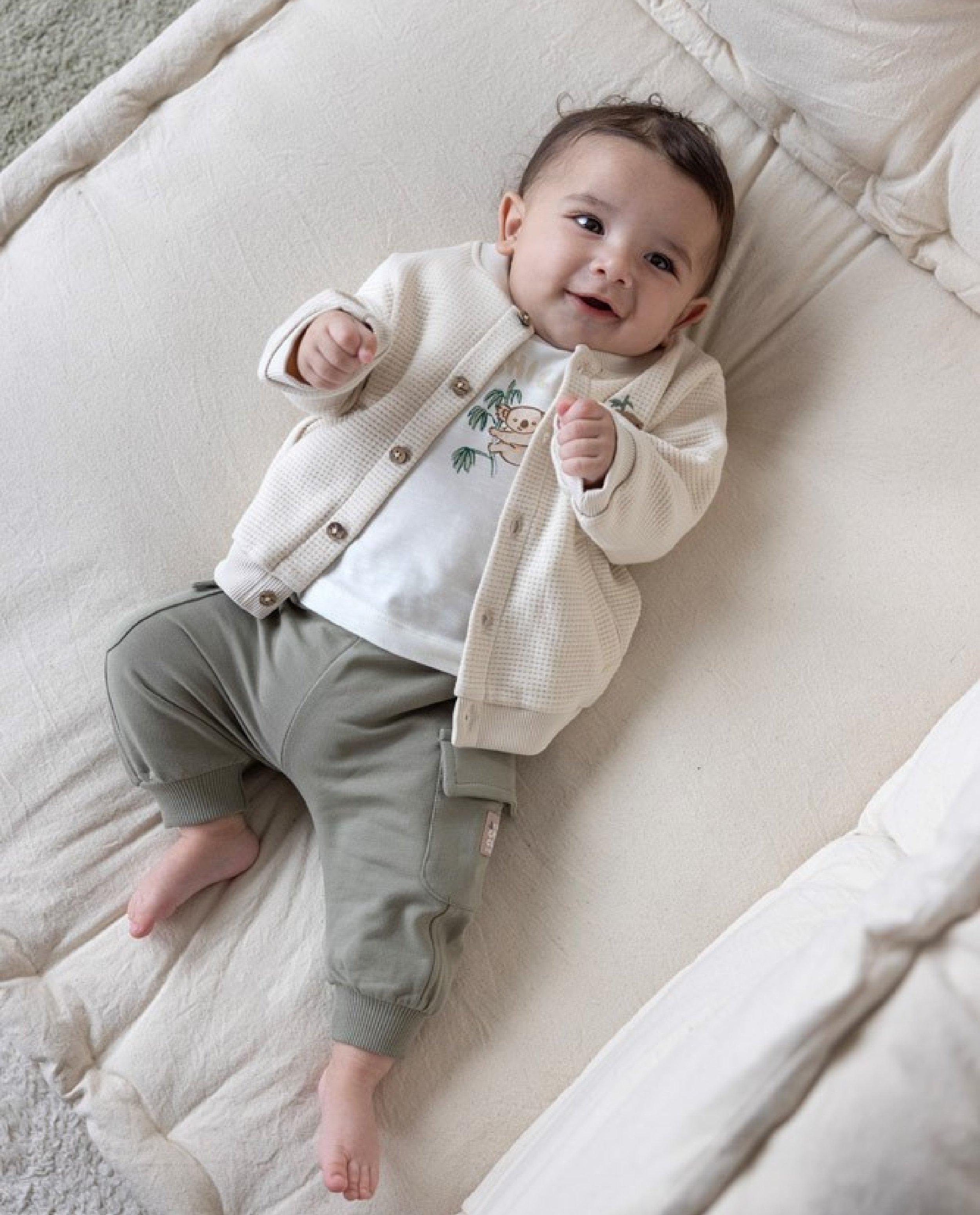 Cardigan Fairy cu koala brodat bej deschis