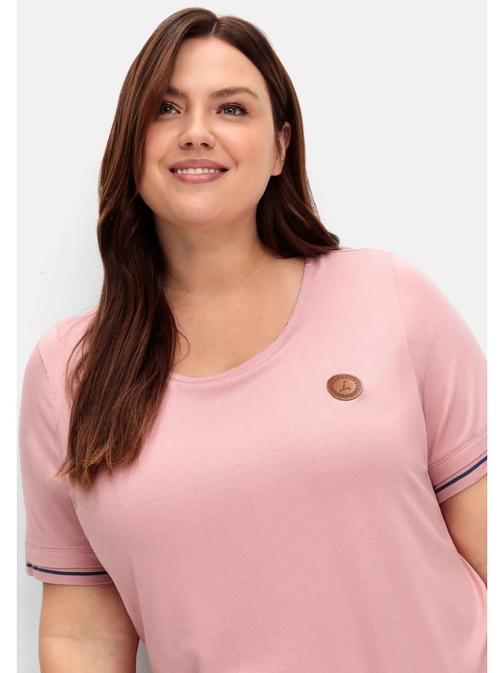 sheego Longshirt in rosé günstig kaufen 40