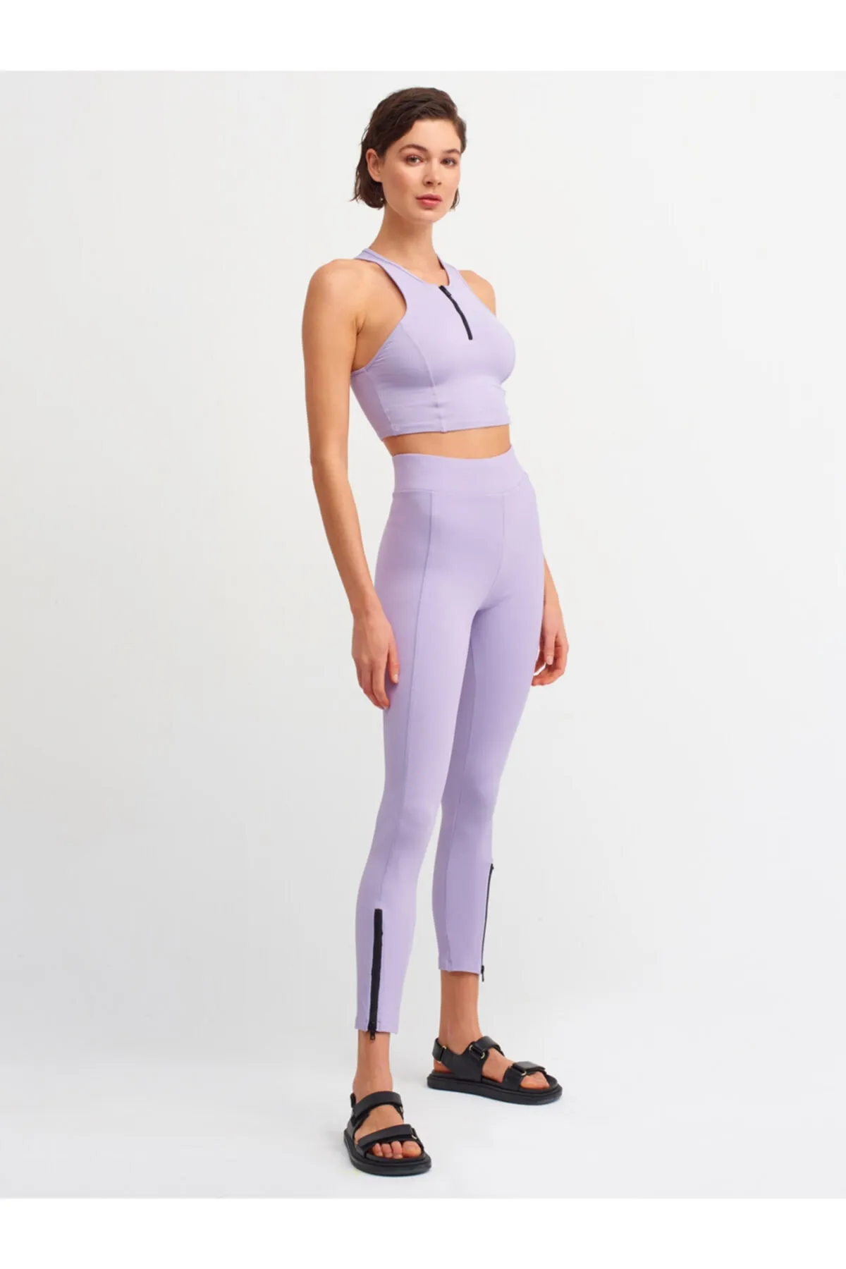 Dilvin  Leggings - Lila - Mittlerer Bund