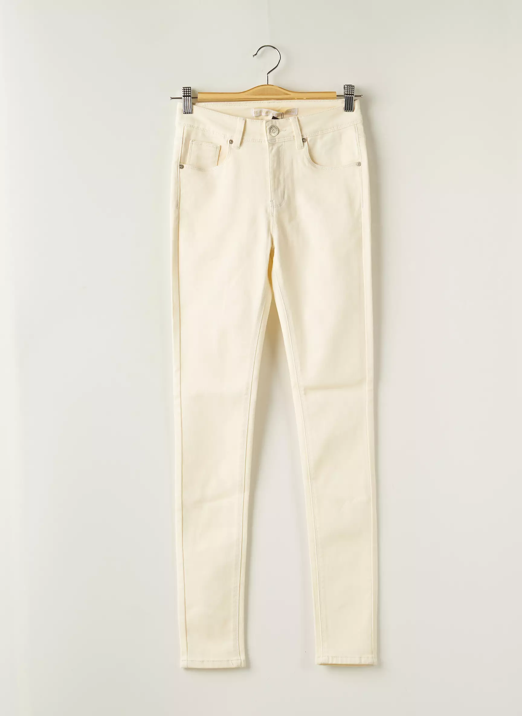R Display Pantalons Slim Femme couleur beige