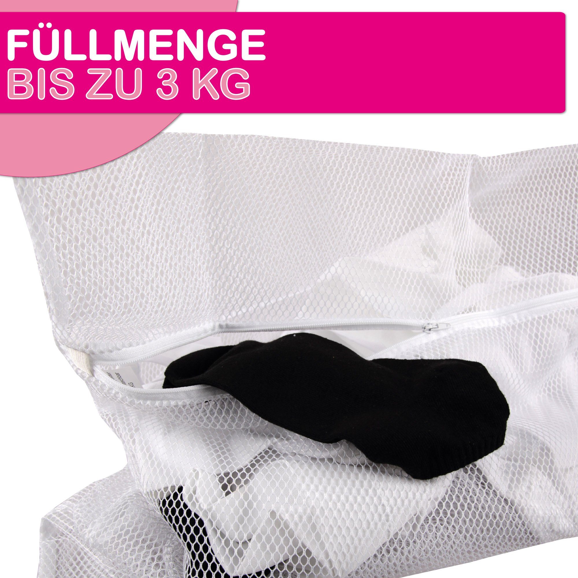 Bestlivings Wäschenetz Wäschesack 06130,(1-St), Wäschenetz XXL (50x70cm) - Kochfest - Füllmenge bis 3kg