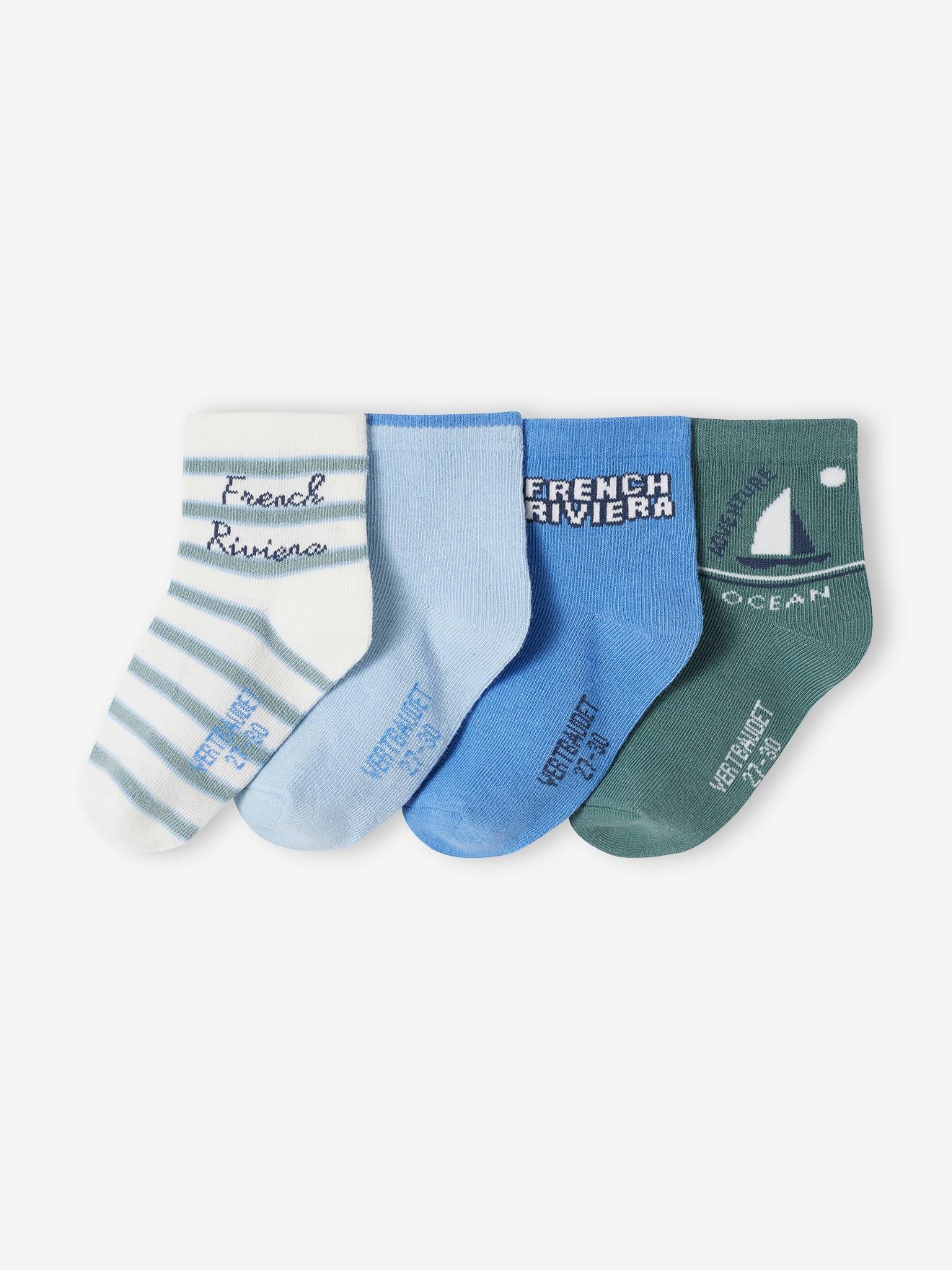 Vertbaudet 4er-Pack Jungen Socken Oeko-Tex - himmelblau