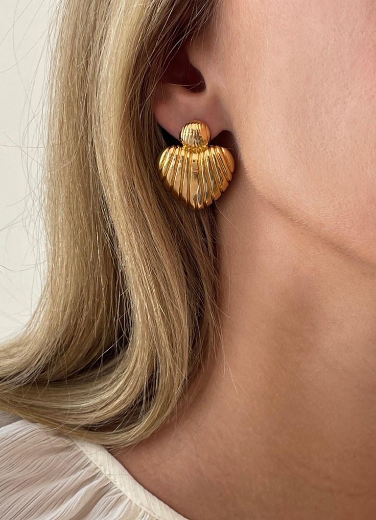 24Kae Gold-plated Ear Studs 42494Y