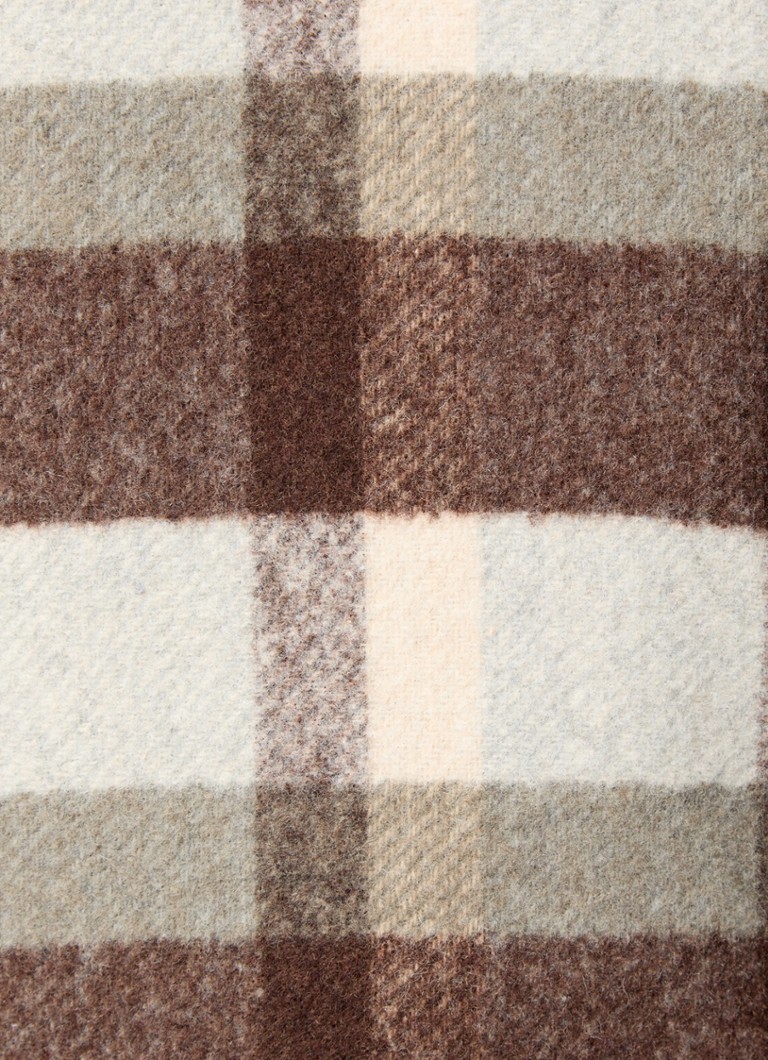 Selected Homme Archive regular fit overshirt in wool blend with checkered design
