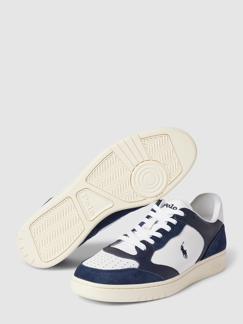 Sneaker in Two-Tone-Machart Modell 'LUX' in marineblau