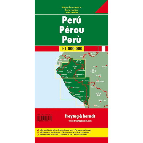 Peru 1 : 1 000 000. Autokarte - Straßenkarte