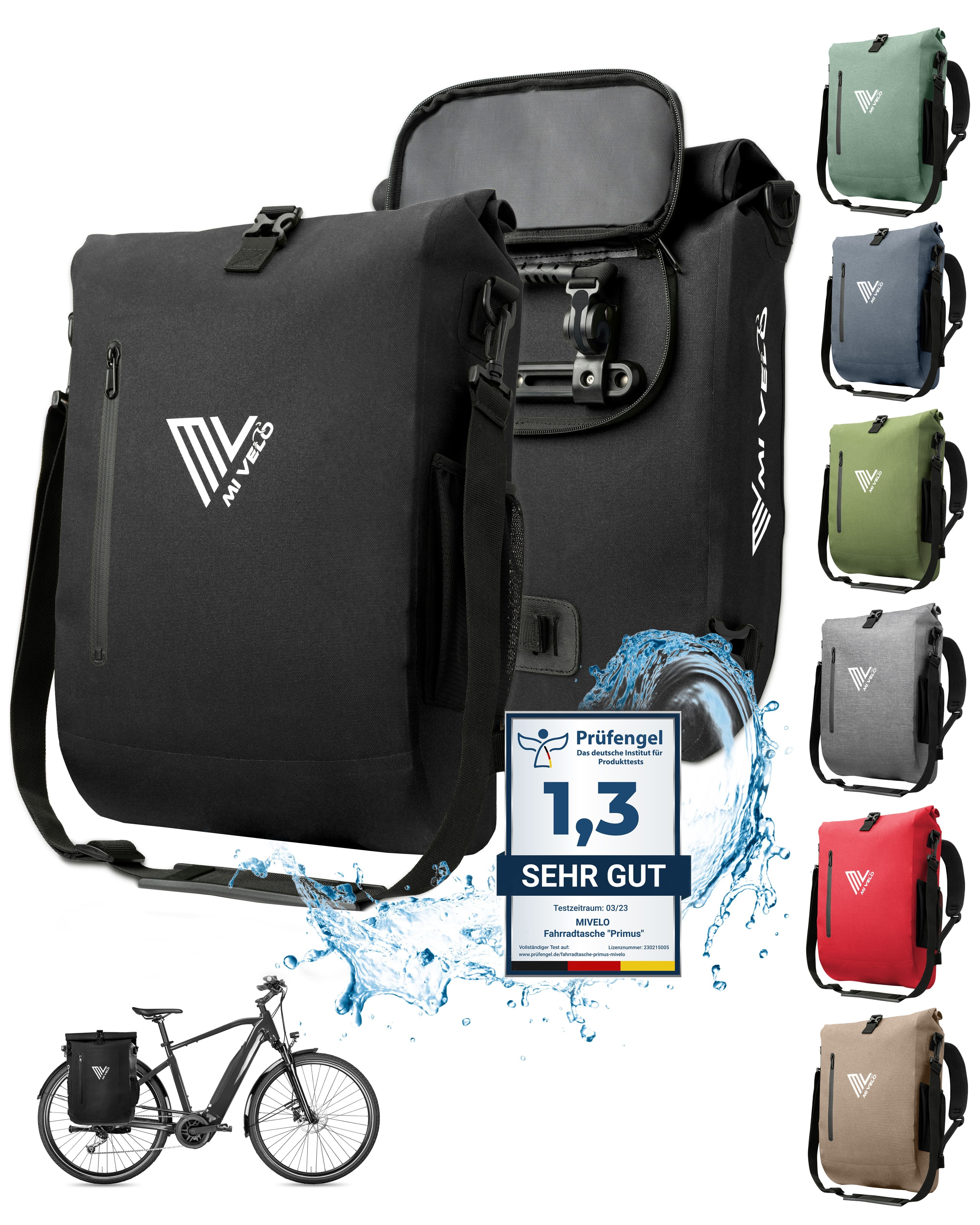 MIVELO Fahrradtasche 3in1 Gepäckträgertasche, Rucksack für Fahrrad Gepäckträger wasserdicht