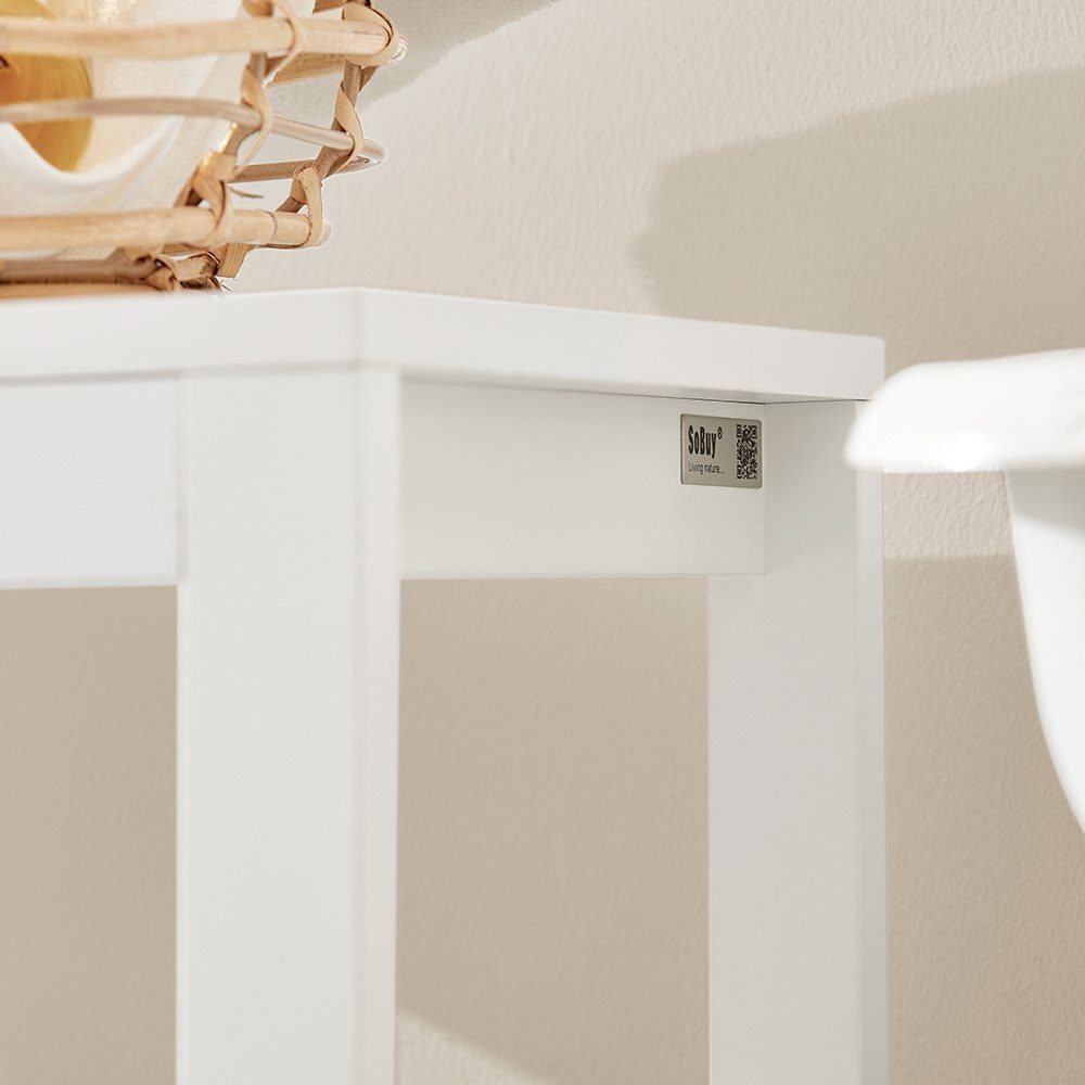 SoBuy Wäscheschrank BZR67 mit ausklappbarem Wäschesack Wäschetruhe Wäschesammler