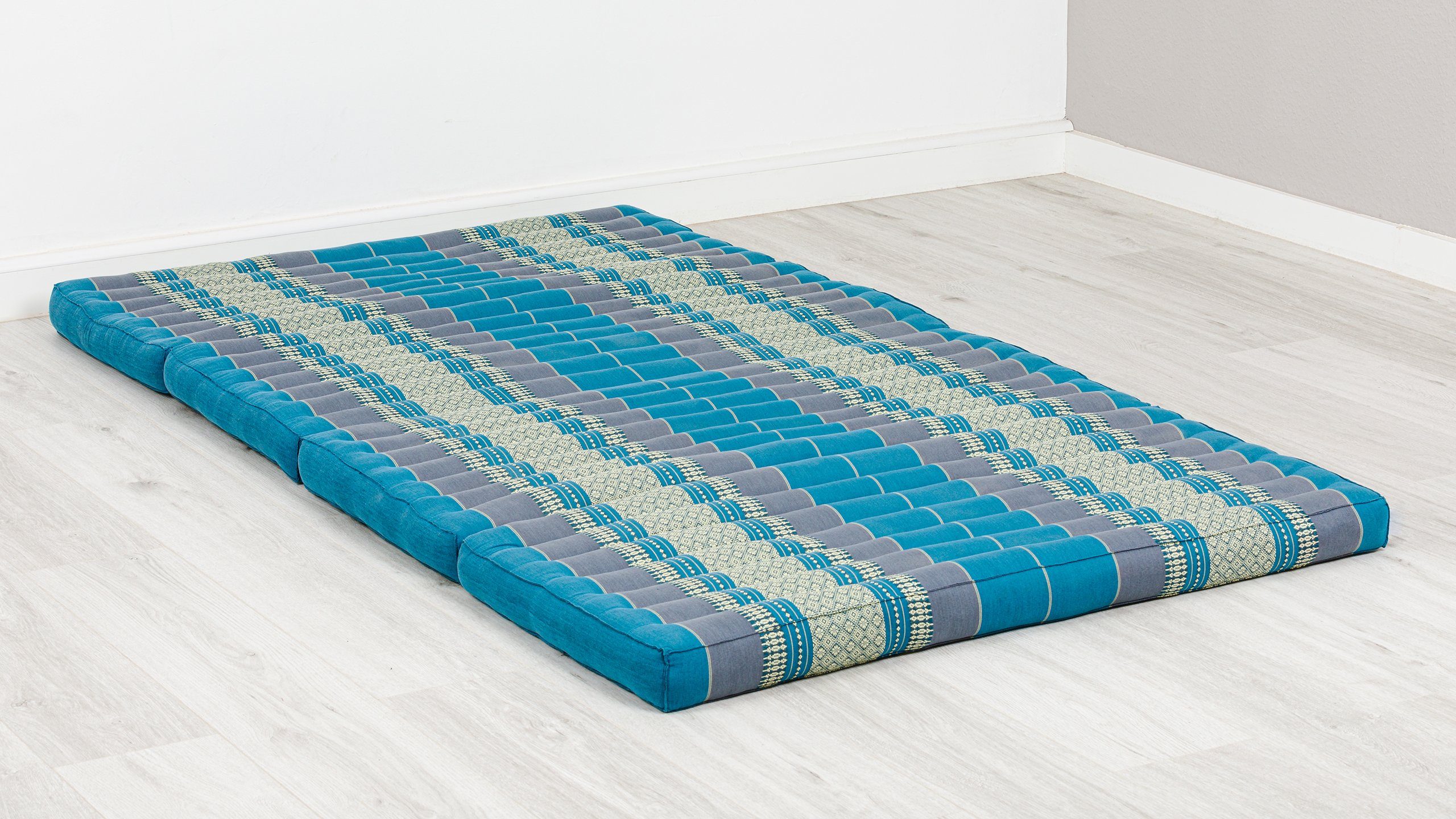 Klappmatratze Klappmatratze 110 cm (Classic) vegan und handgefertigt, 200x110x8cm, livasia, 8 cm hoch, Kapok