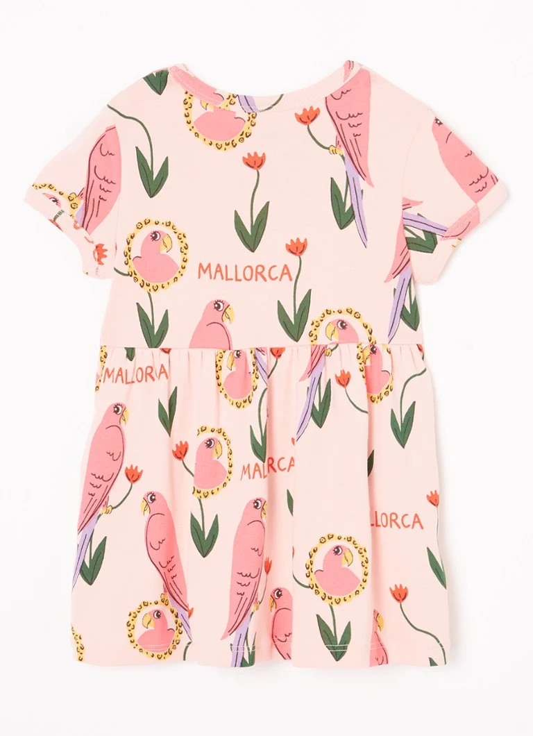 Mini Rodini Parrots dress made of organic cotton