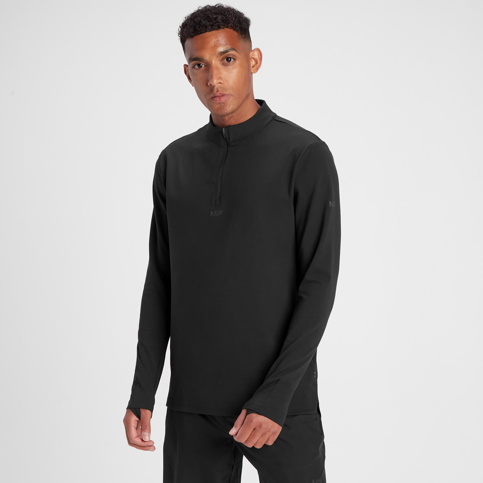 Haut à fermeture éclair ¼ MP Velocity Ultra pour hommes – Noir