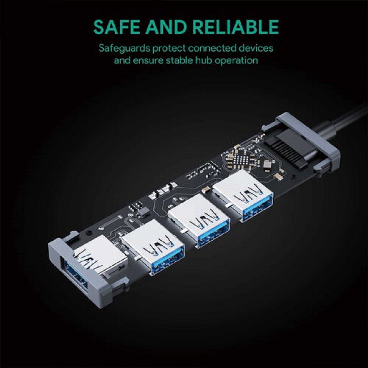 NAIPO Tablet-Adapter, Alu Ultraflach USB 3.0 USB Hub mit 4 Anschluss