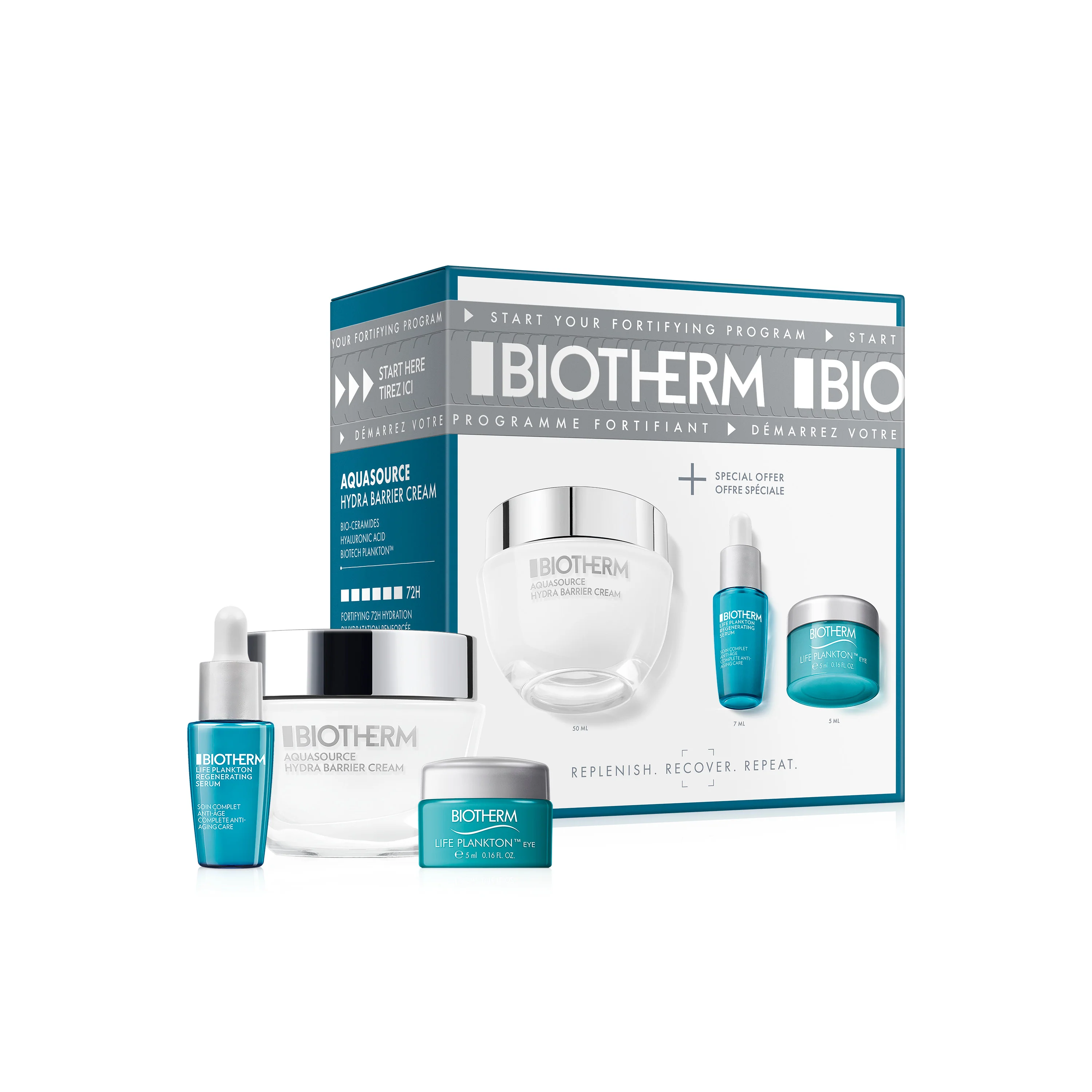 Aquasource Hydra Barrier Routine Set – Feuchtigkeitsspendendes Set, 24-Stunden-Gesichtspflege
