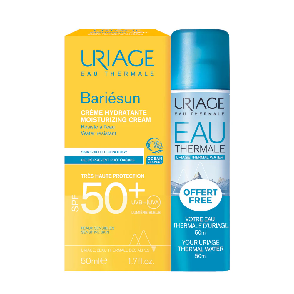 BARIESUN DUO vlažilna krema za sončenje SPF50+ in termalna voda - visoka zaščita pred soncem za obraz, vlažilni sprej za obraz