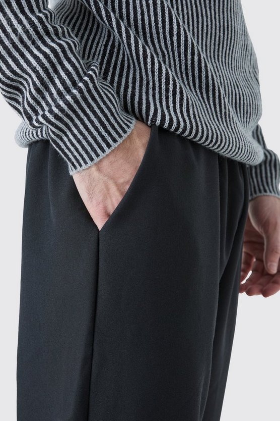 Elasticated Waist Cropped Skate Trousers