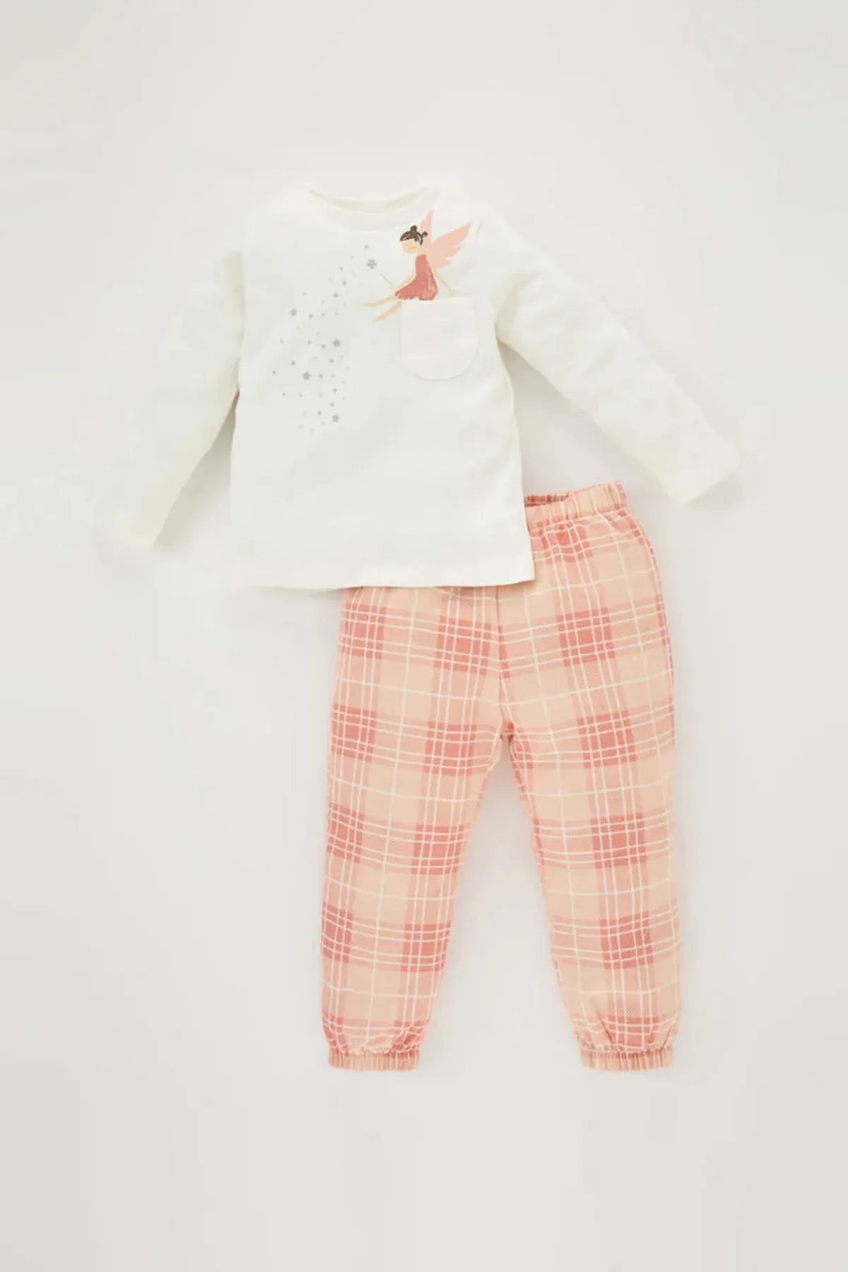 DeFacto  Kariertes Langarm-Flanell-Pyjama-Set für Mädchen