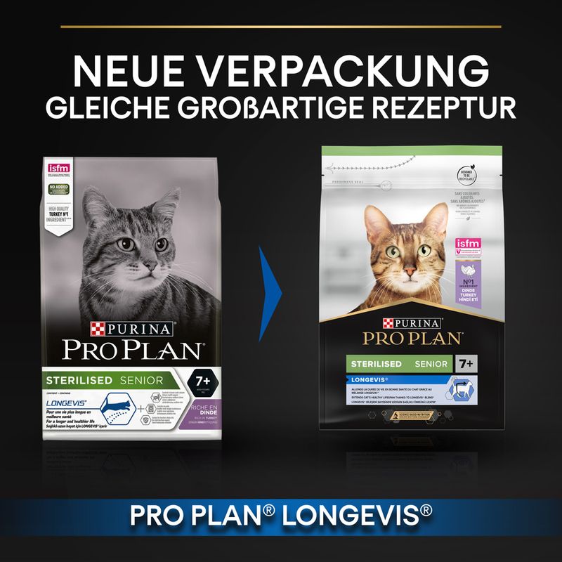 PURINA PRO PLAN Sterilised Senior 7+ Longevis Truthahn | bitiba %
