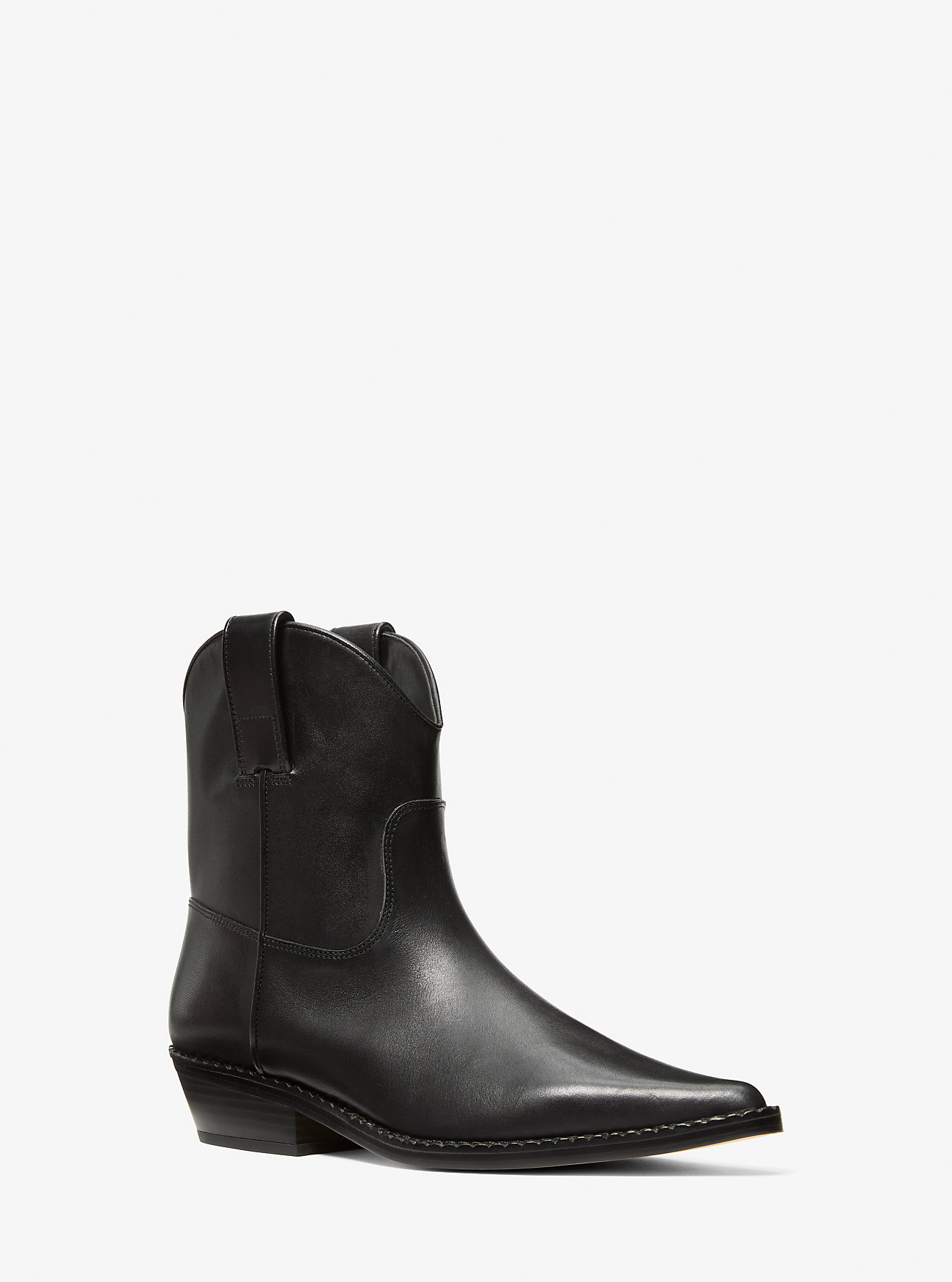 Buty skórzane Noemie - czarne