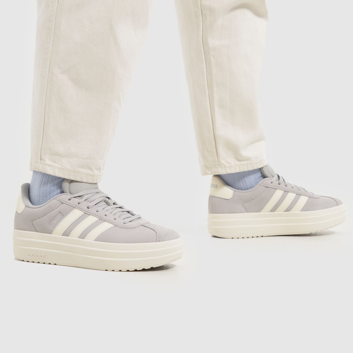 adidas vl court bold – ljusgrå träningsskor