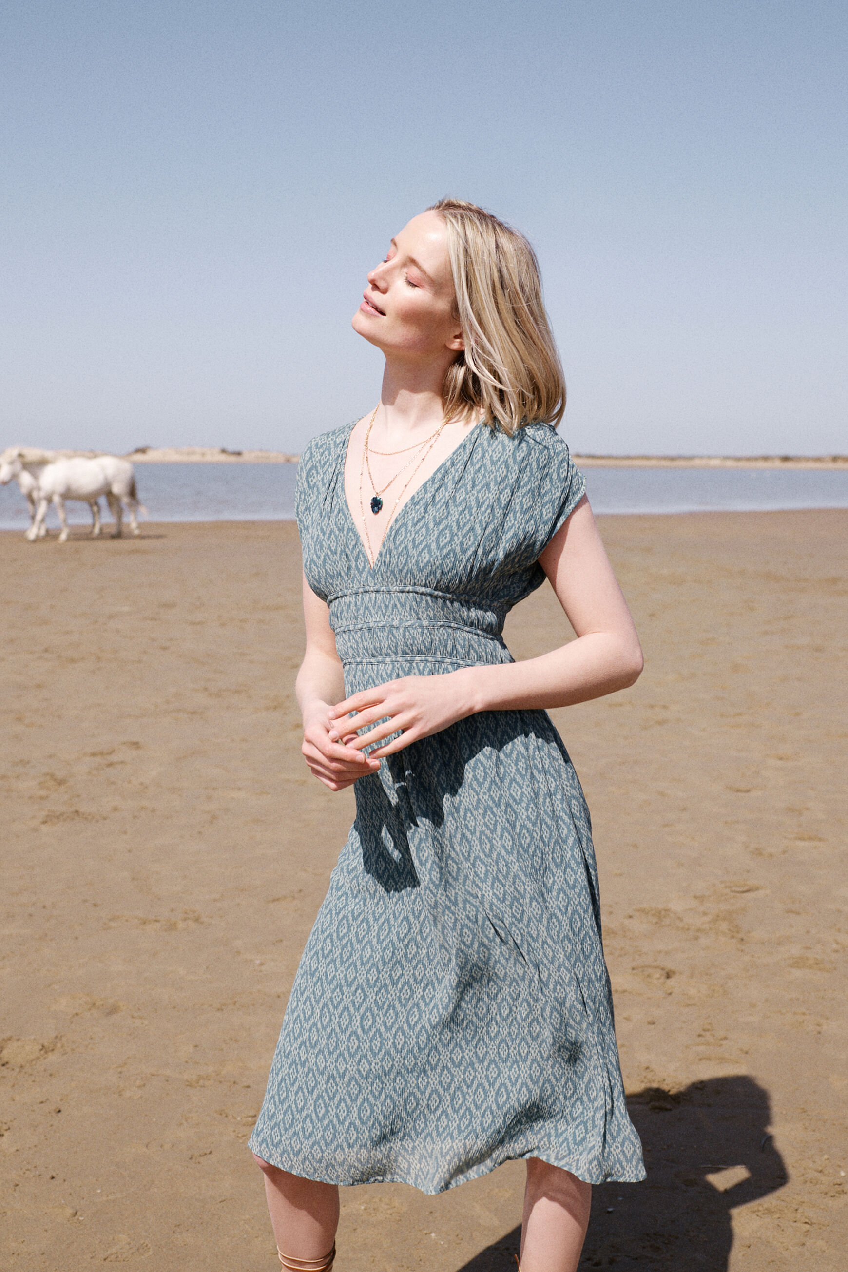 robe guest vert clair femme