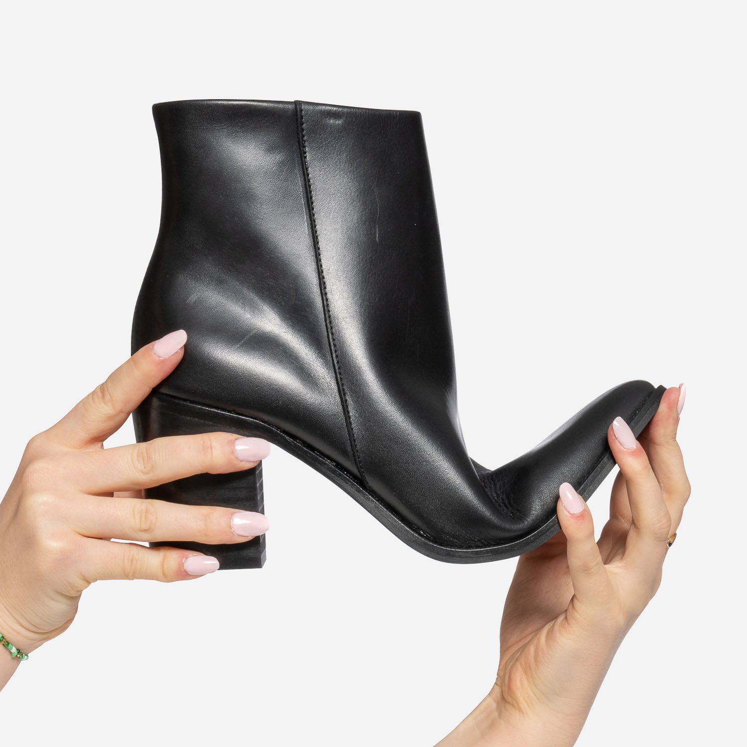Boots TEXTO noir éco-conçu en cuir