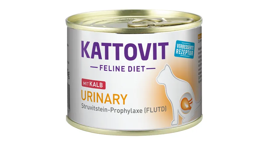 Kattovit Katzennassfutter Feline Diet Urinary mit Kalb 185 g