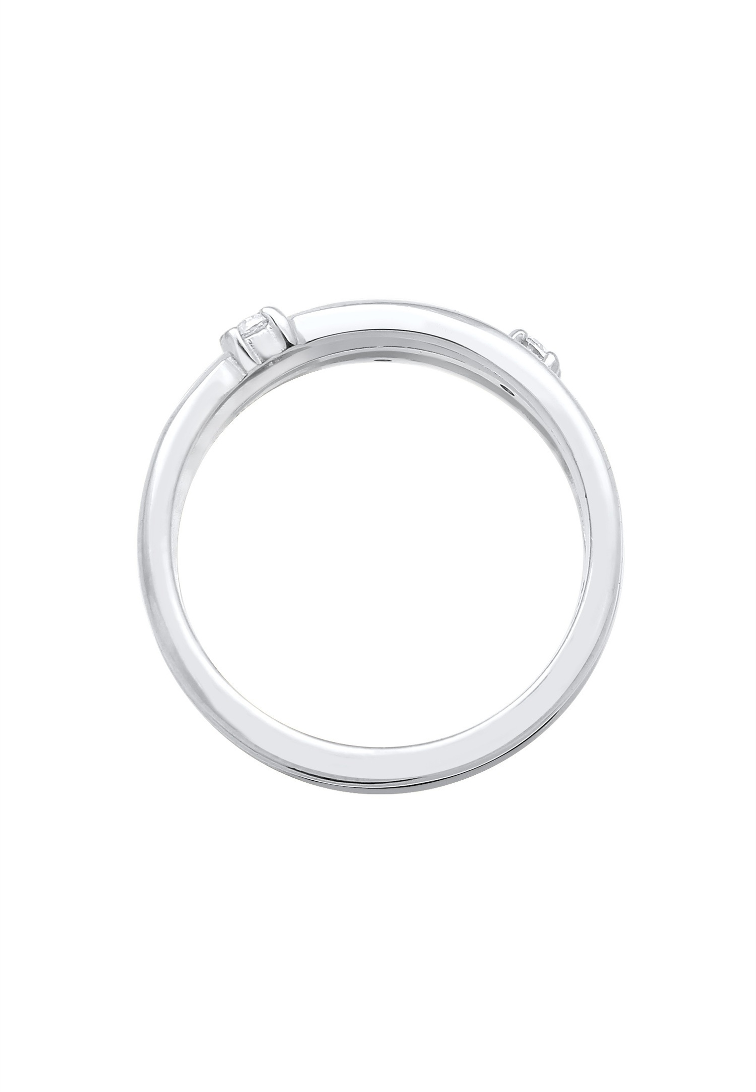 Elli Damenring mit filigranem Muster und Zirkonia-Kristallen - Sterlingsilber (925/1000)