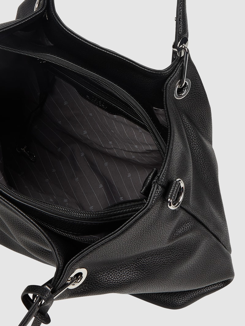 Shopper in Leder-Optik Modell 'Ebony' in schwarz