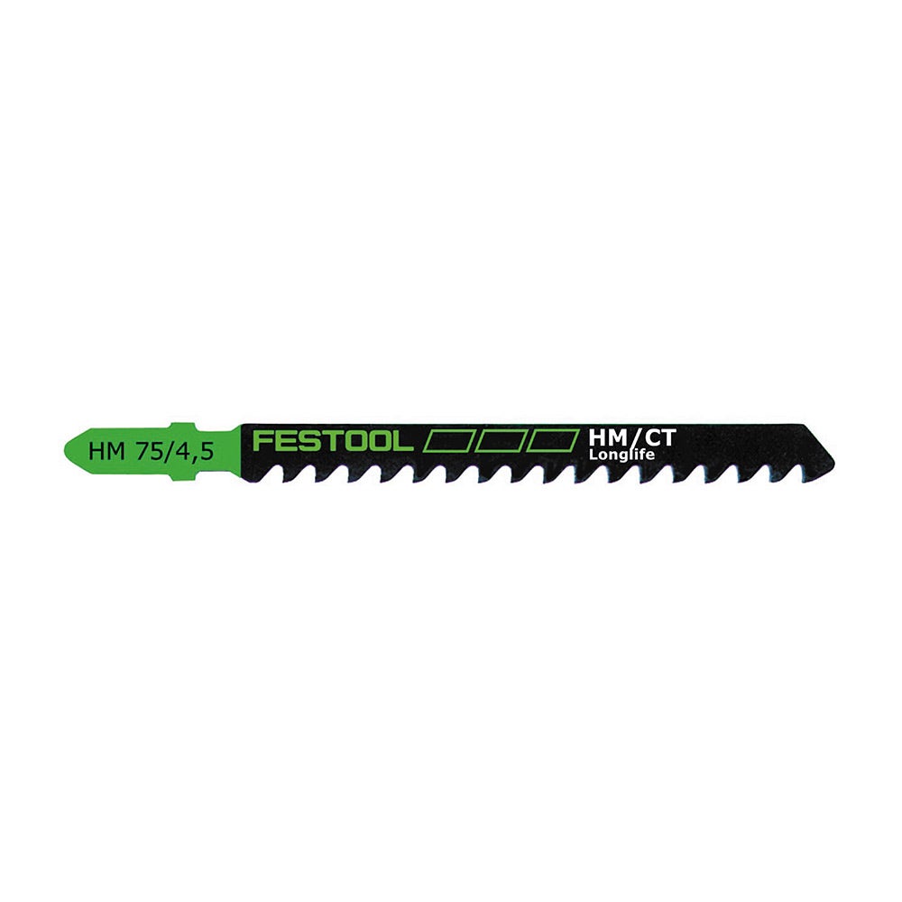 Lâmina de serra FESTOOL 75 mm x 4,5 mm com encaixe em T para corte de plásticos – RÁPIDA, ESPESSA – 1 unidade 204343