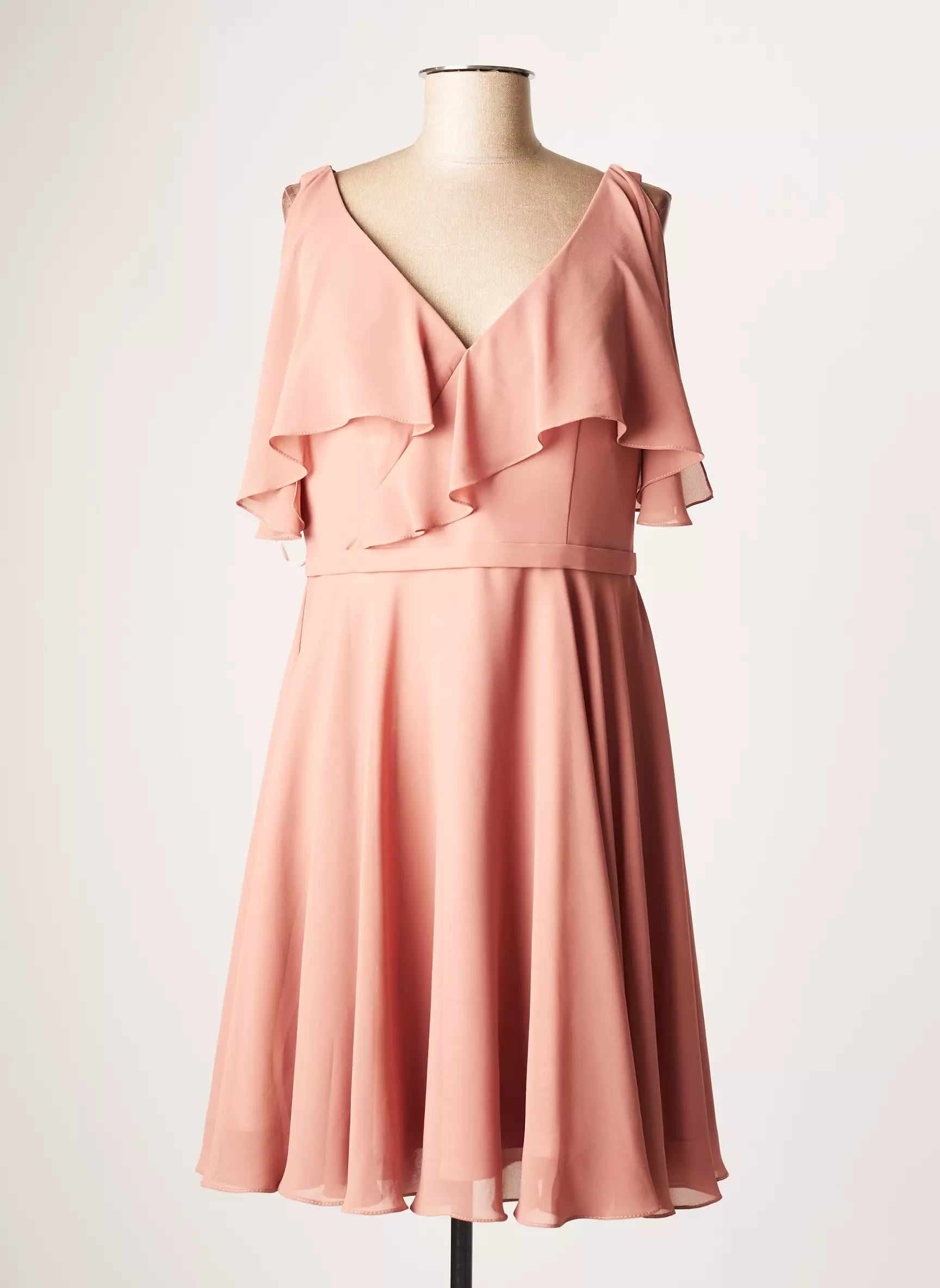 Fashion New York Robes Mi Longues Femme couleur beige