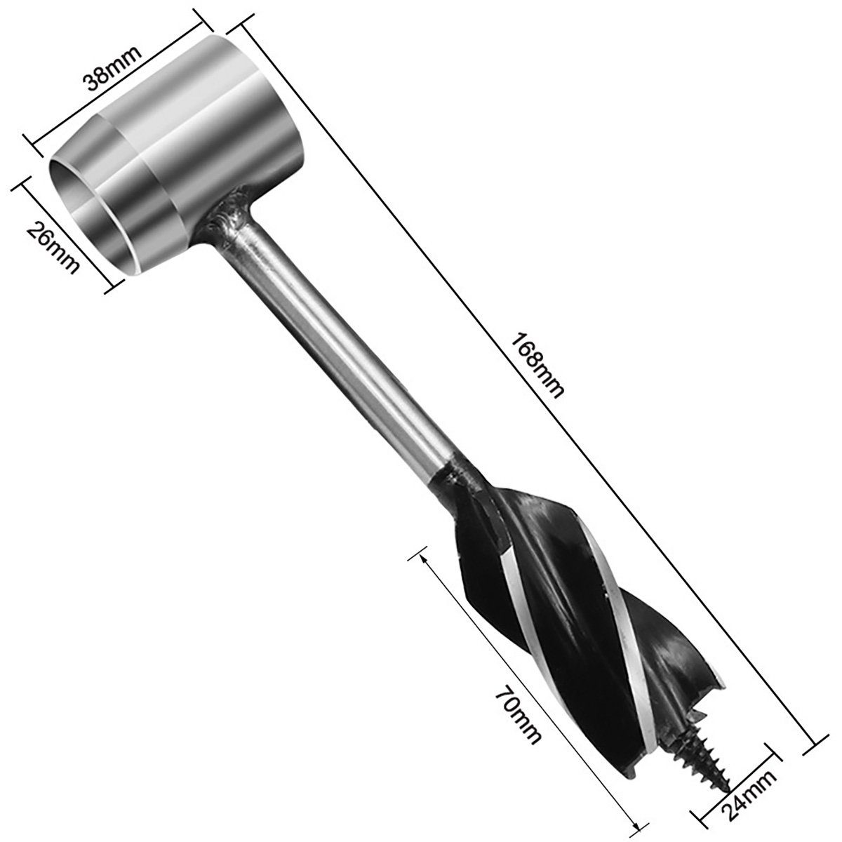 götäzer Erdbohrer Outdoor-Survival-Bohrer, Holzbearbeitungs-Handbohrmaschine, Holzbohrer, Nagel und Handstanze, Multifunktionswerkzeug
