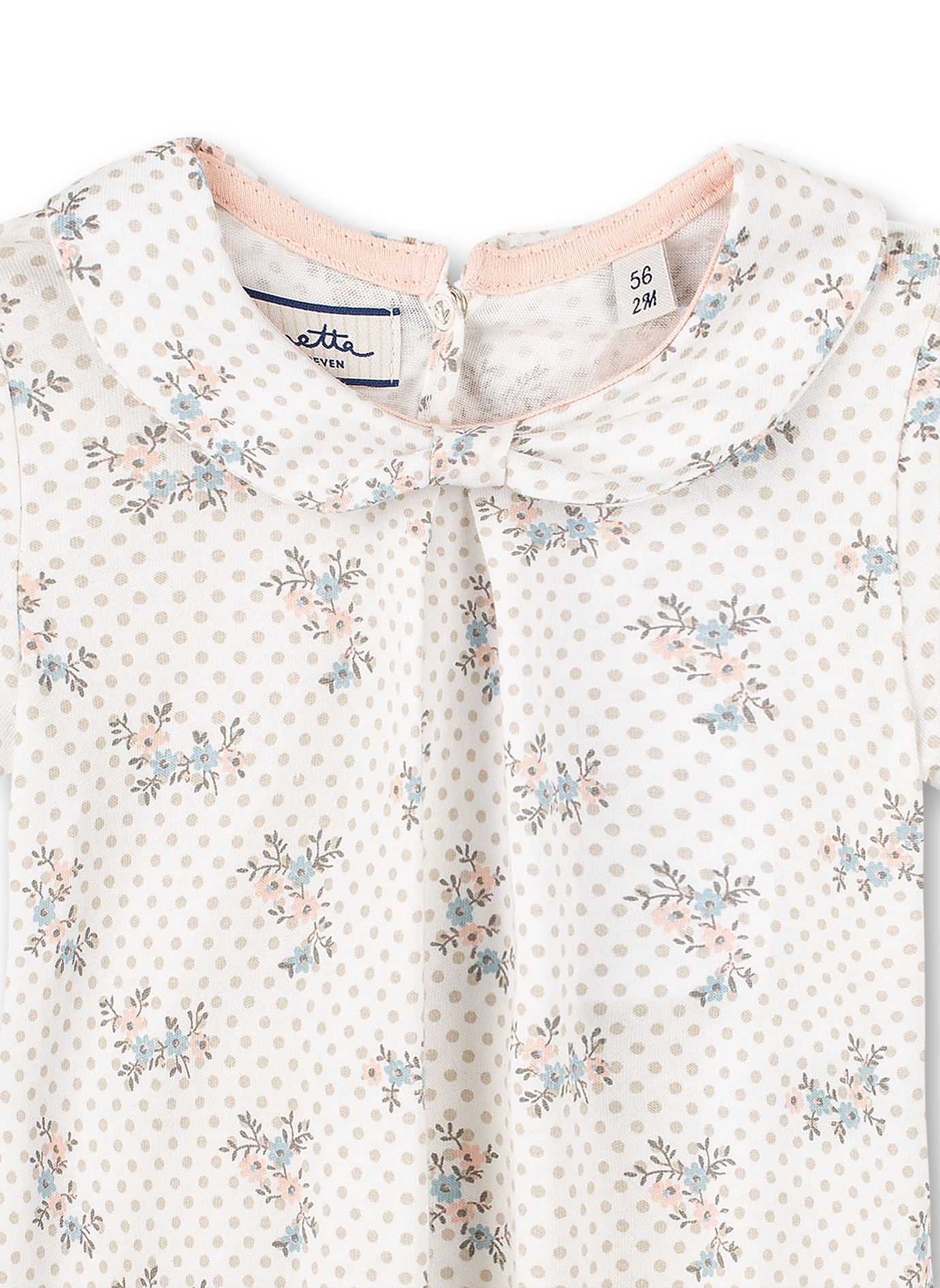 Mädchen T-Shirt Off-White Dots-Allover Fluffy Duckling