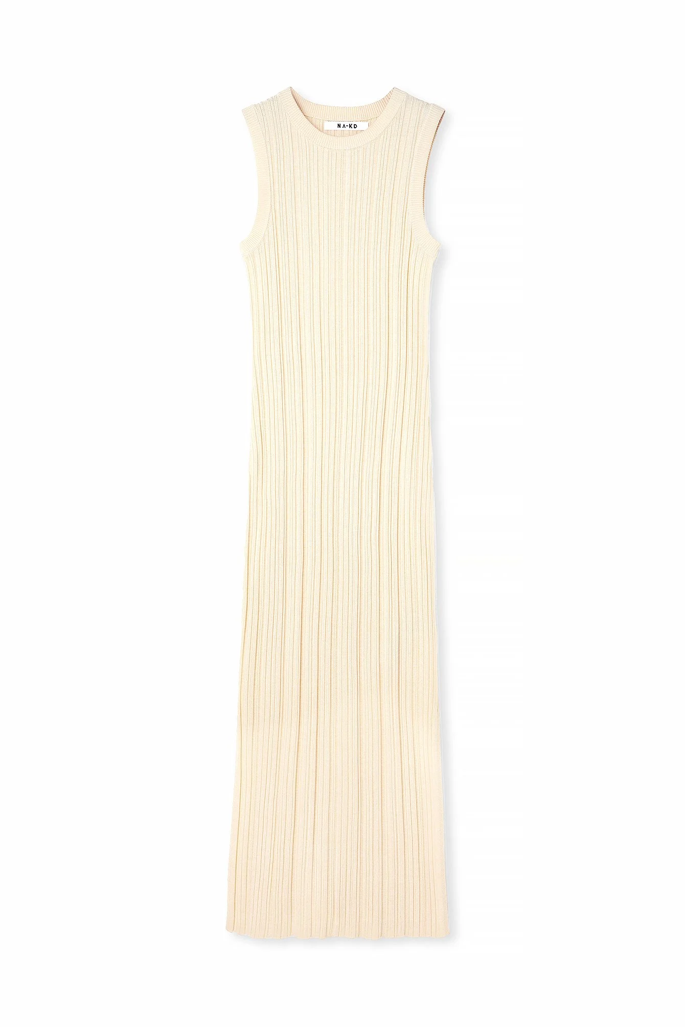 Ärmelloses Midikleid aus Rippenstrick