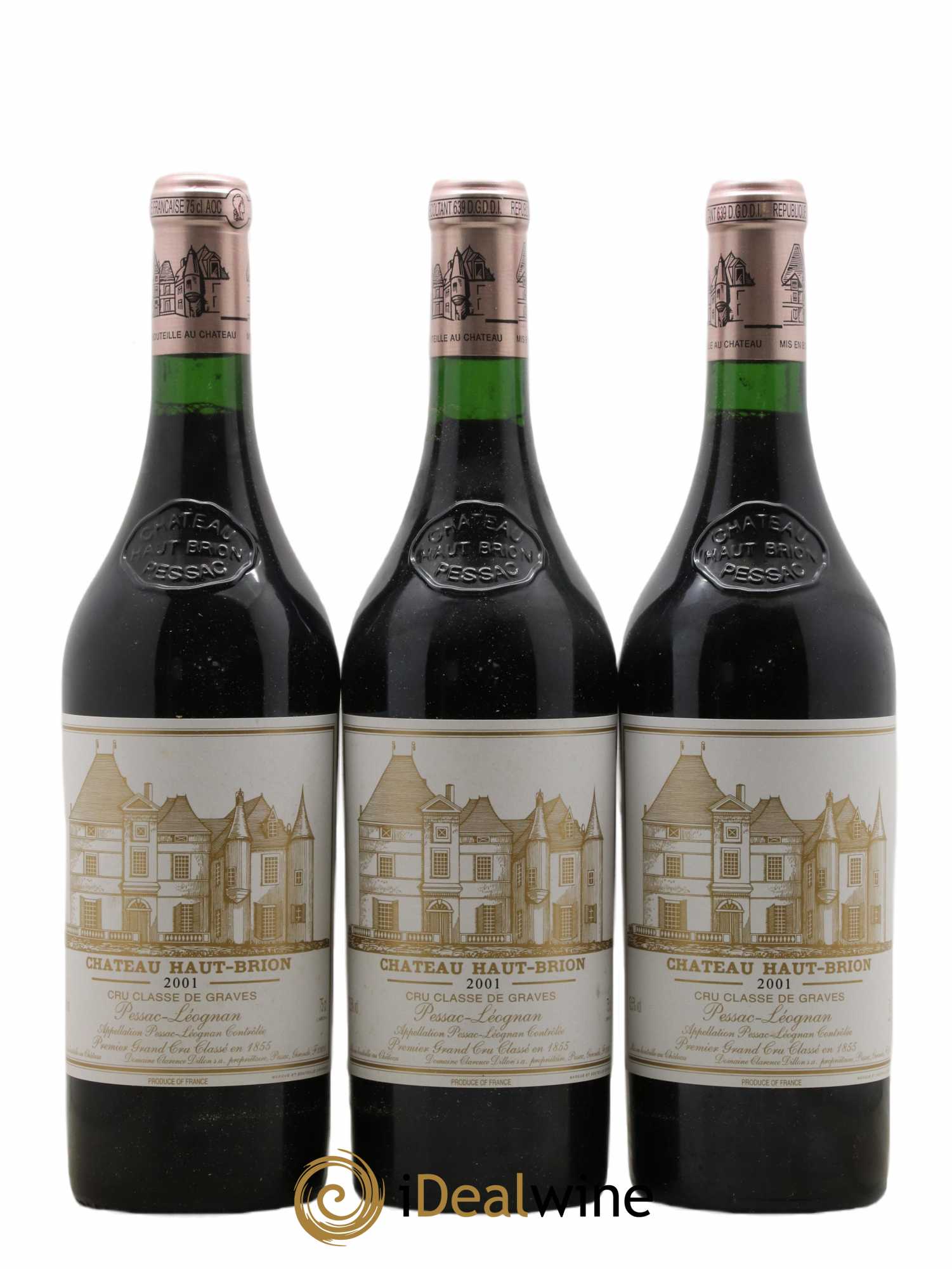 Château Haut Brion 1er Grand Cru Classé  2001 - Lot de 12 Bouteilles
