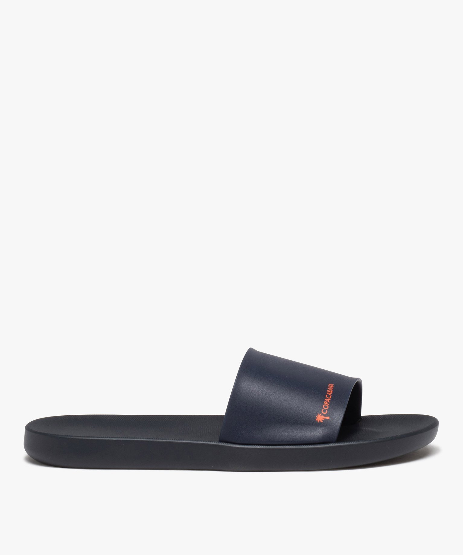 Mules de piscine Garçon unies à large bandeau - Copacabana bleu | GEMO