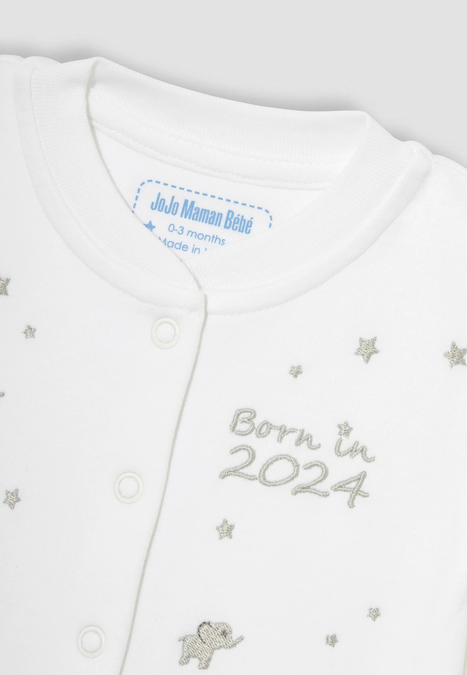 JoJo Maman Bébé NACIDO EN 2024 BORDADO - REGULAR FIT - Pelele