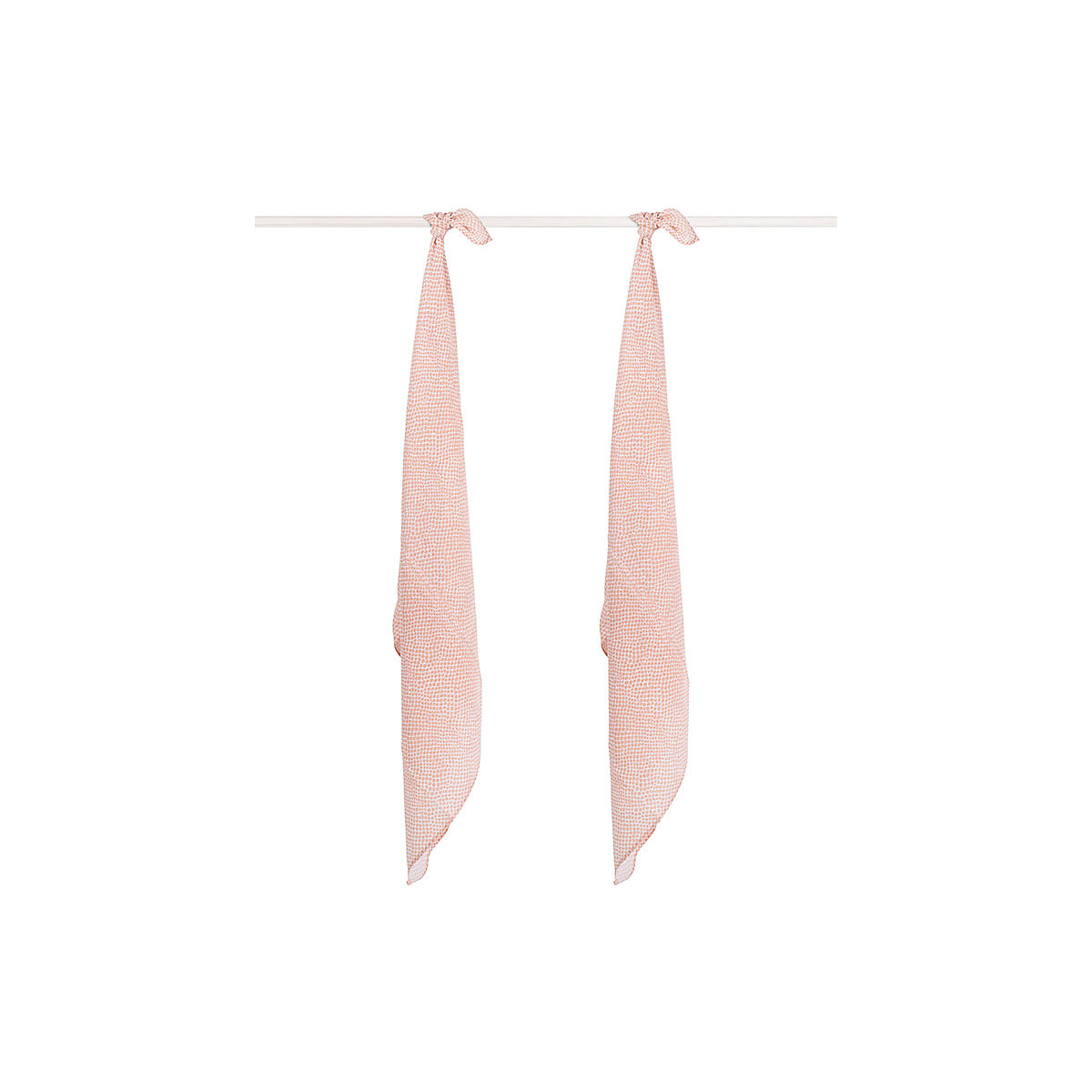 Mullwindeln groß, 115 x 115 cm, Snake pale pink 2er Set