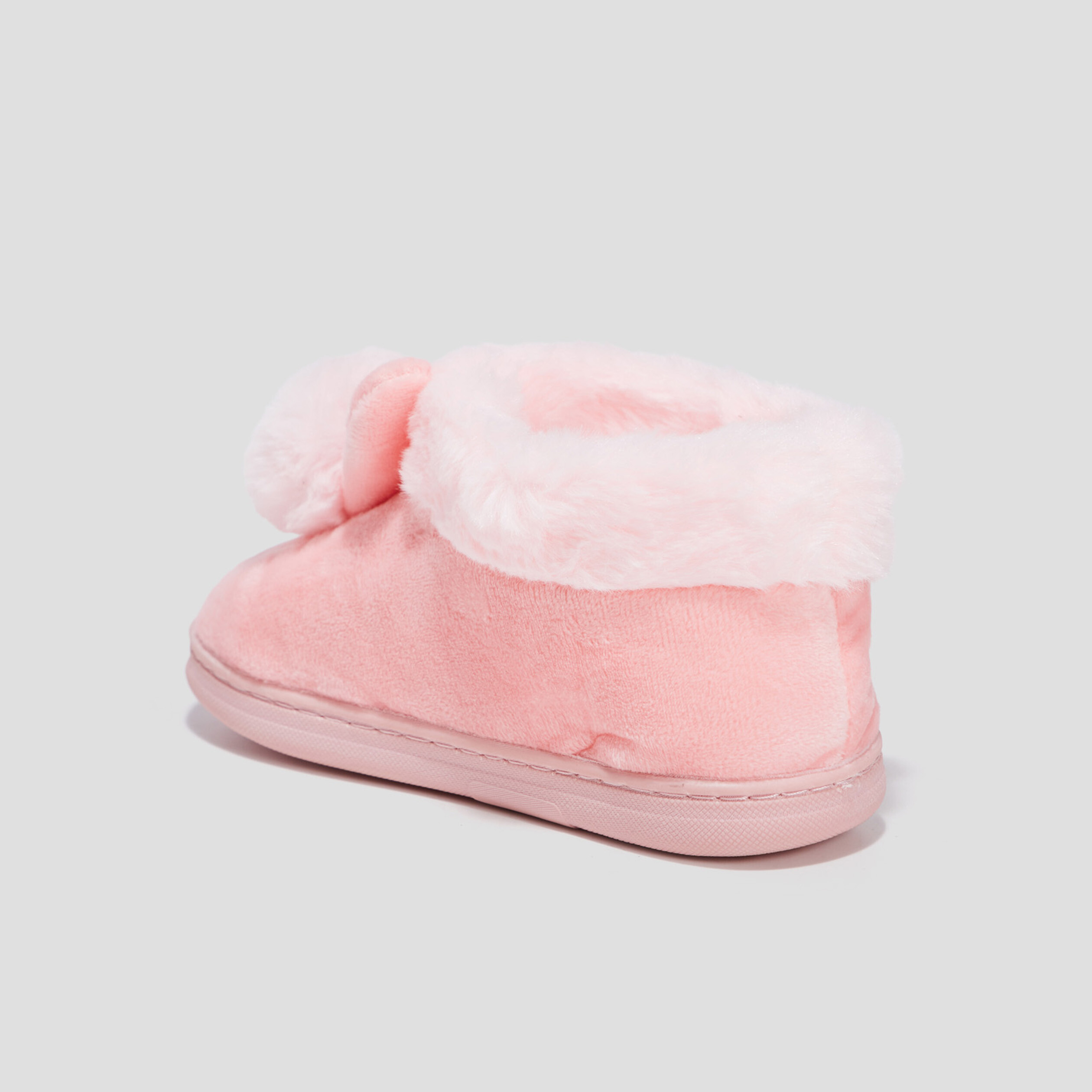 Chaussons avec pompons rose fille | La Halle
