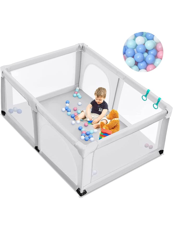 COSTWAY Laufgitter 120 x 190cm in Grau günstig kaufen onesize