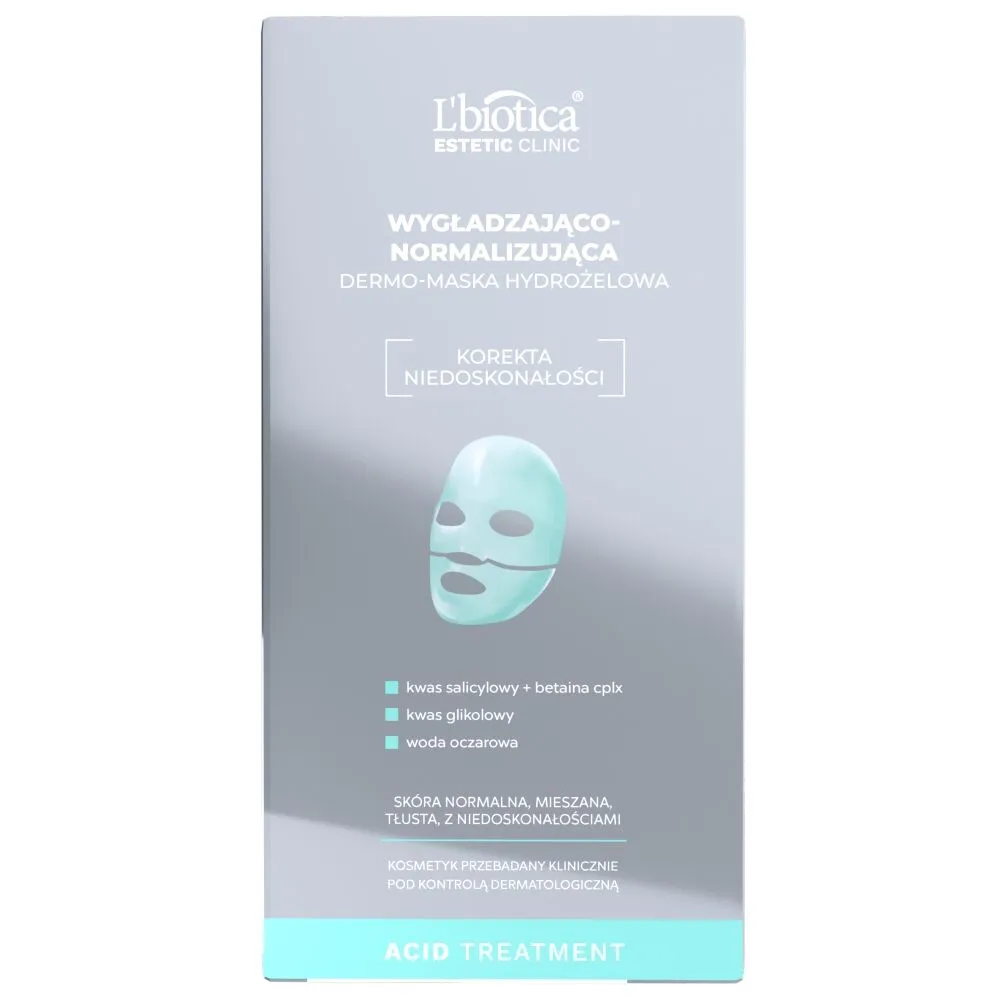 L'biotica Estetic Clinic Zuurbehandeling Gladmakend en Normaliserend Hydrogel Dermo-Mask