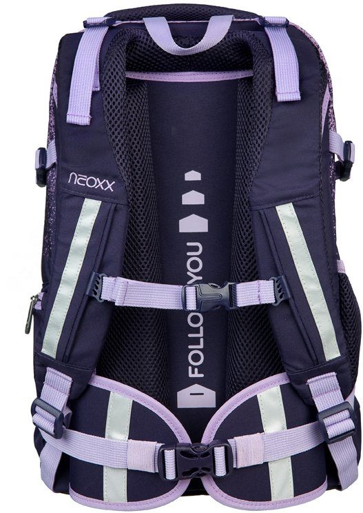 neoxx Schulrucksack Active, Glitterally perfect, aus recycelten PET-Flaschen