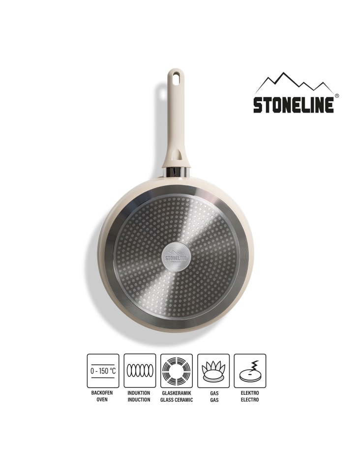 Stoneline Schmorpfanne 28cm mit Deckel in Beige günstig kaufen onesize